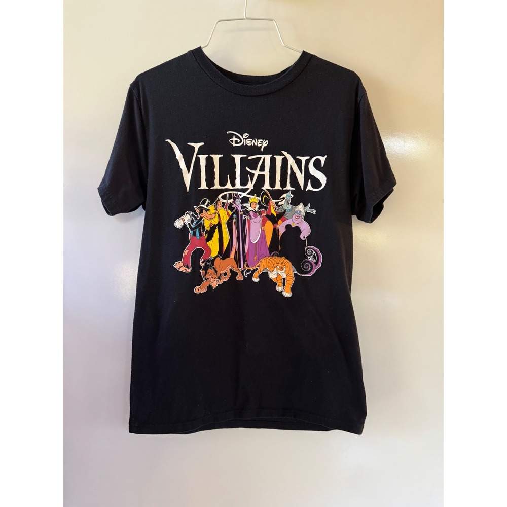 Disney Villains Graphic T-Shirt Mens Medium Black Maleficent Ursula Scar Tee